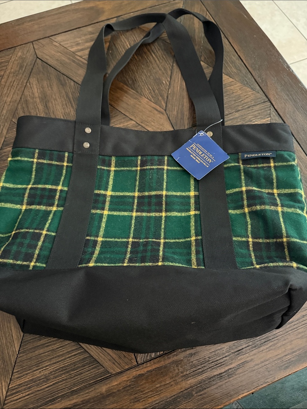 Pendleton University of Oregon 2018 Wool Plaid Canvas Tote Bag NWT